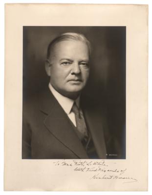 Lot #66 Herbert Hoover Signed Photograph