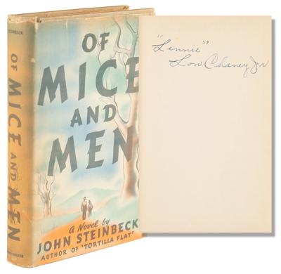 Lot #847 Lon Chaney, Jr. Signed Book - Of Mice and