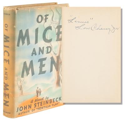 Lot #847 Lon Chaney, Jr. Signed Book - Of Mice and Men - Image 1