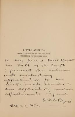 Lot #182 Richard E. Byrd Signed Book - Image 3