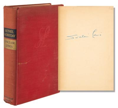 Lot #564 Sinclair Lewis Signed Book
