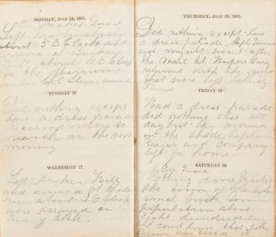 Lot #358 Union Soldier's Diary: 1861, with entries on Elmer Ellsworth and Abraham Lincoln - Image 3