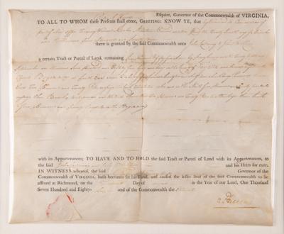 Lot #118 Patrick Henry Document Signed as Governor of Virginia - Image 2