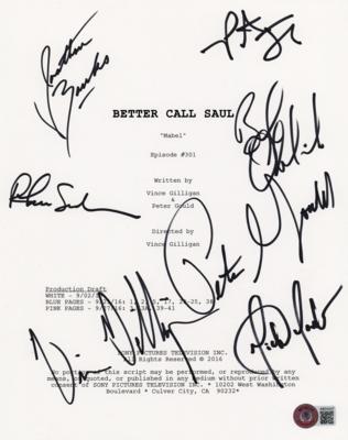 Lot #839 Better Call Saul Cast-Signed Souvenir Script Page - Image 1