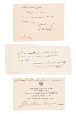 Lot #485 John LaFarge (5) Signed or Annotated Items - Image 2