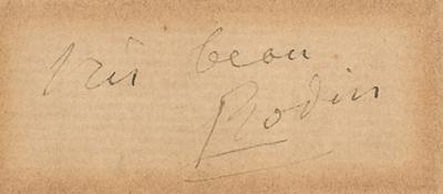 Lot #491 Auguste Rodin Signature - Image 1