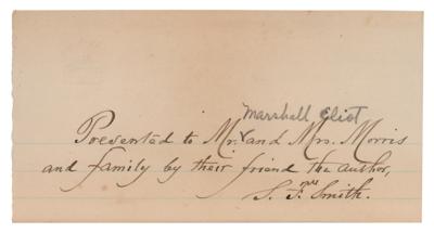 Lot #572 Samuel Francis Smith Signature