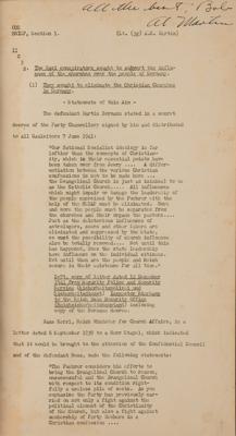 Lot #349 Nuremberg Trials (3) Legal Briefs Presented to a Staff Member of Chief United States Prosecutor Robert H. Jackson - Image 2