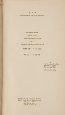 Lot #349 Nuremberg Trials (3) Legal Briefs Presented to a Staff Member of Chief United States Prosecutor Robert H. Jackson - Image 3