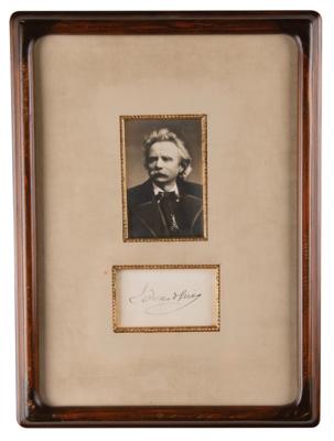 Lot #637 Edvard Grieg Signature