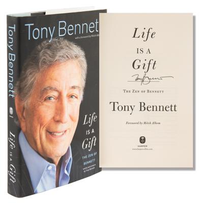 Lot #679 Tony Bennett (2) Signed Items - Book and CD - Image 1