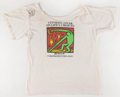 Lot #459 Keith Haring Signed Sketch on T-Shirt - Image 3