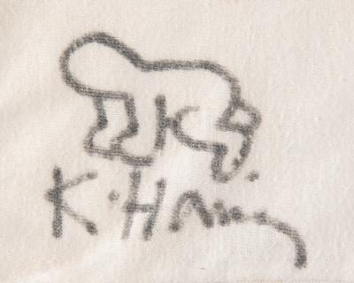 Lot #459 Keith Haring Signed Sketch on T-Shirt - Image 2
