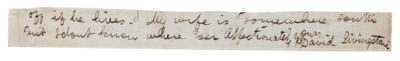 Lot #240 David Livingstone Signature