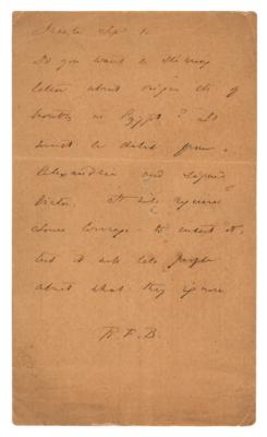 Lot #180 Richard Francis Burton Autograph Letter Signed