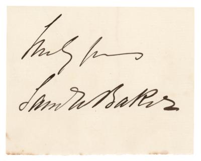 Lot #171 Samuel W. Baker Signature - Image 1