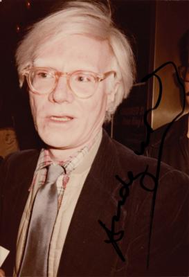 Lot #498 Andy Warhol Signed Candid Photograph