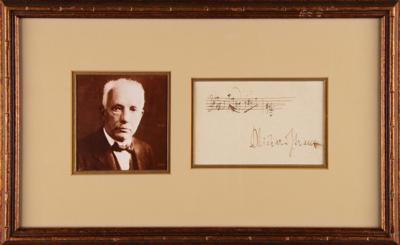 Lot #587 Richard Strauss Autograph Musical Quotation Signed