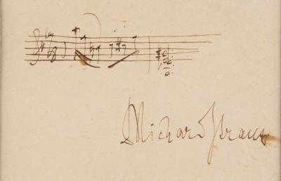 Lot #587 Richard Strauss Autograph Musical Quotation Signed - Image 2