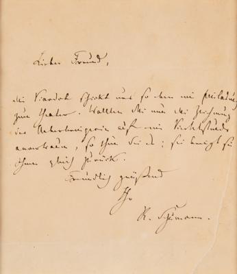 Lot #586 Robert Schumann Autograph Letter Signed - Image 2