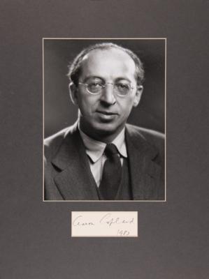 Lot #625 Aaron Copland Signature - Image 1