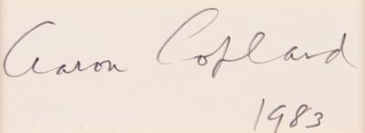 Lot #625 Aaron Copland Signature - Image 2