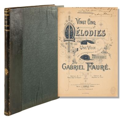 Lot #632 Gabriel Faure Signed Music Book - 25 Melodies - Image 1