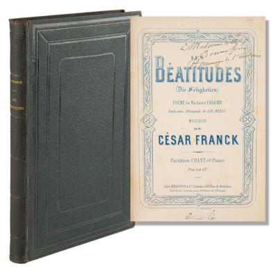 Lot #633 Cesar Franck Signed Music Book - Les