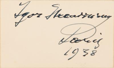 Lot #668 Igor Stravinsky Signature - Image 2