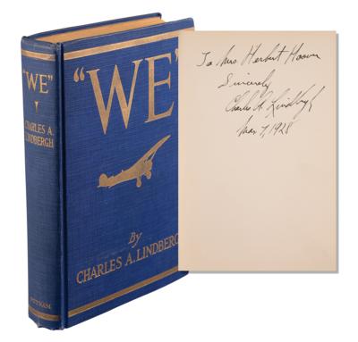 Lot #363 Charles Lindbergh Signed Book to Mrs.