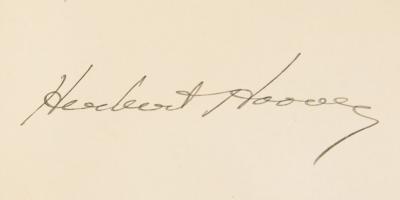Lot #64 Herbert Hoover Signed Book (From Hoover's Personal Collection) - Image 2