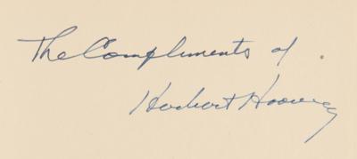 Lot #65 Herbert Hoover Signed Book (From Hoover's Personal Collection) - Image 2