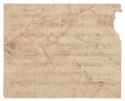 Lot #647 Otto Nicolai (2) Signed Musical Manuscripts - Image 2