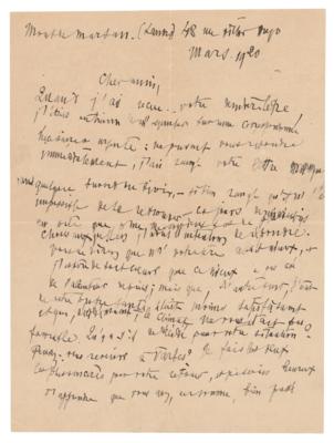 Lot #627 Henri Duparc Autograph Letter Signed - Image 1