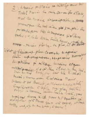 Lot #627 Henri Duparc Autograph Letter Signed - Image 3