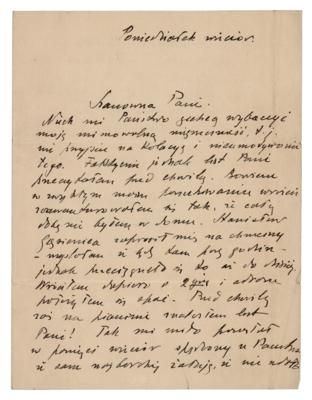 Lot #671 Karol Szymanowski Autograph Letter Signed