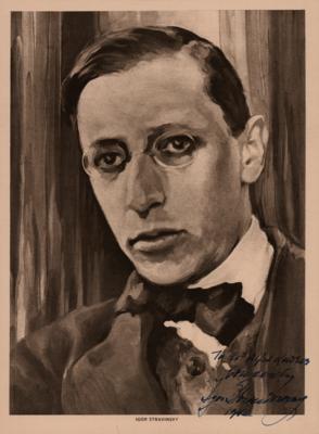 Lot #670 Igor Stravinsky Signed Photograph
