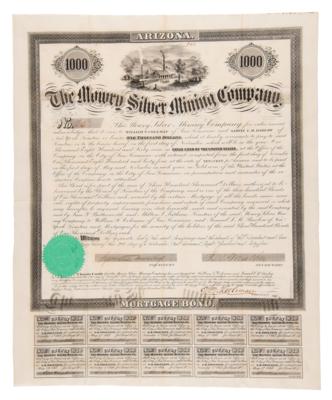 Lot #248 Sylvester Mowry Collection of (30) $1000 Mortgage Bonds for Arizona Silver Mining - Image 2