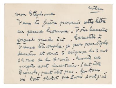 Lot #653 Francis Poulenc Autograph Letter Signed - Image 1