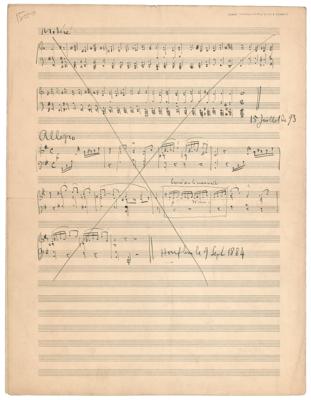 Lot #646 Darius Milhaud Autograph Manuscript of (6) Erik Satie Compositions - Image 3