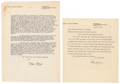 Lot #651 Hans Pfitzner (4) Typed Letters Signed - Image 1