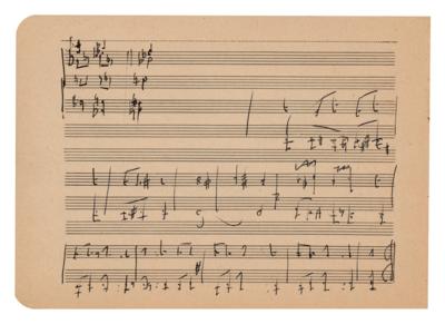 Lot #662 Henri Sauguet Autograph Musical Quotation Signed - Image 2