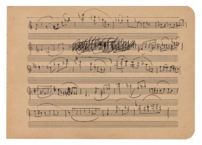 Lot #662 Henri Sauguet Autograph Musical Quotation Signed - Image 3