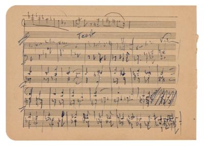 Lot #662 Henri Sauguet Autograph Musical Quotation Signed - Image 4