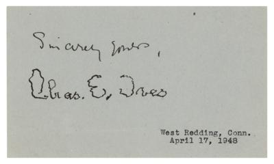 Lot #641 Charles Ives Signature