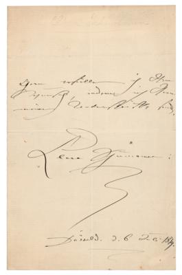 Lot #663 Clara Schumann Autograph Letter Signed