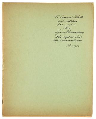 Lot #667 Igor Stravinsky Signed Sheet Music Booklet - Image 1