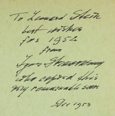 Lot #667 Igor Stravinsky Signed Sheet Music Booklet - Image 2