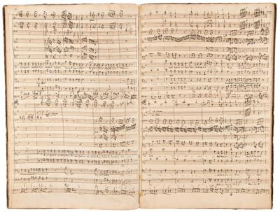 Lot #580 [Carl Heinrich Graun] Musical Score Book, Ca. 1779
