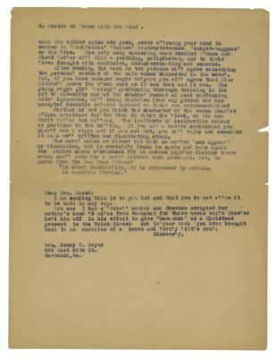 Lot #535 Margaret Mitchell Typed Letter Signed on 'Negro Dialect' in Gone With the Wind - Image 3